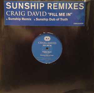 Craig David - Fill Me In (Sunship Remixes) - Used Vinyl Record 12" image 1