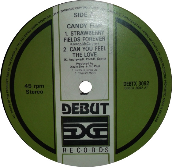 Candy Flip - Strawberry Fields Forever - Used Vinyl Record 12" image 3