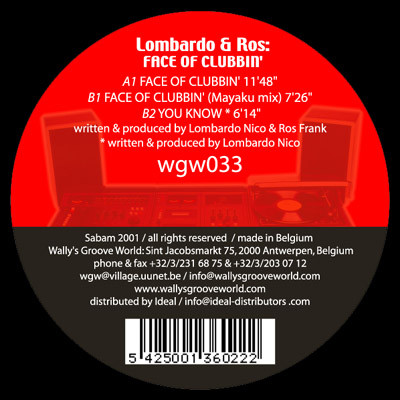 Lombardo & Ros - Face Of Clubbin' - Used Vinyl Record 12" image 2