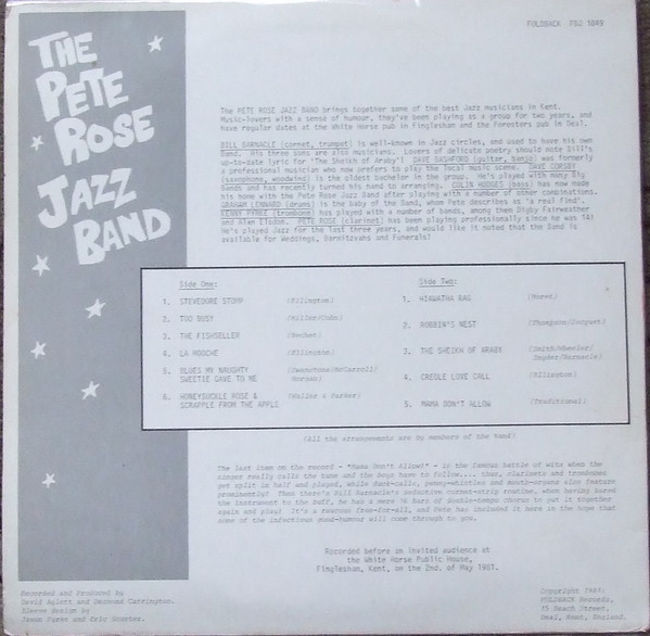 Pete Rose Jazz Band - Used Vinyl Record image 2