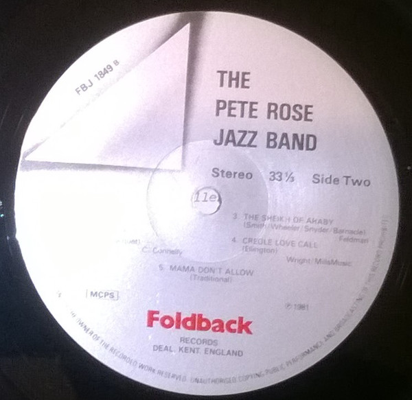 Pete Rose Jazz Band - Used Vinyl Record image 4