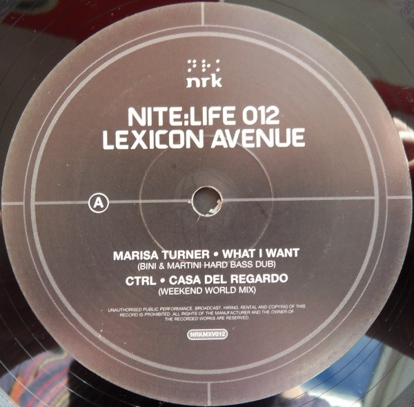 Lexicon Avenue - Nite:Life 012 - Used Vinyl Record image 3