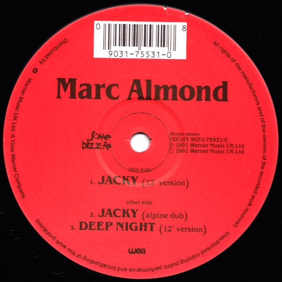 Marc Almond - Jacky - Used Vinyl Record 12" image 3