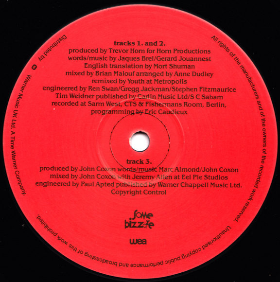 Marc Almond - Jacky - Used Vinyl Record 12" image 4
