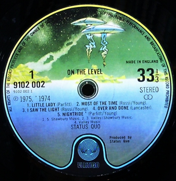 Status Quo - On The Level - Used Vinyl Record image 5