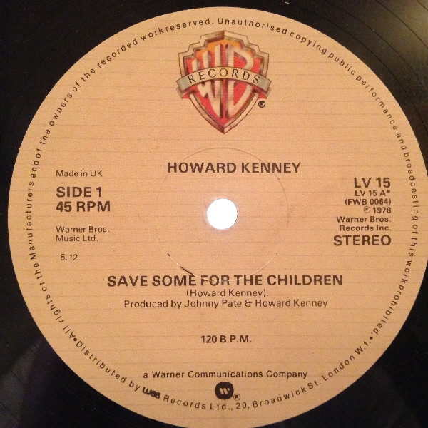Howard Kenney - Save Some For The Children - Used Vinyl Record 12" image 3