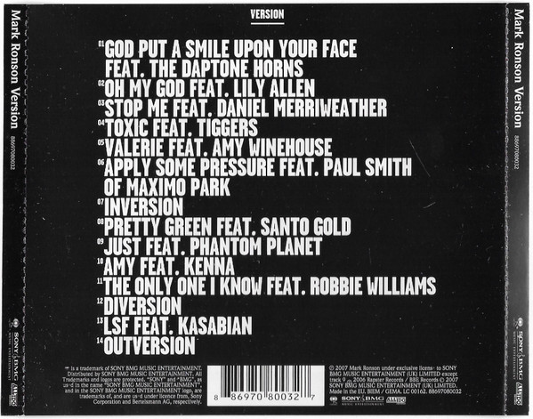 Mark Ronson - Version - Used CD image 2