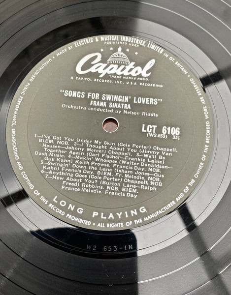 Frank Sinatra - Songs For Swingin' Lovers - Used Vinyl Record image 6