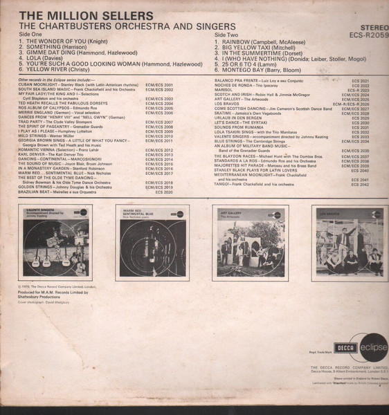 Chartbusters Orchest - Million Sellers - Used Vinyl Record image 2