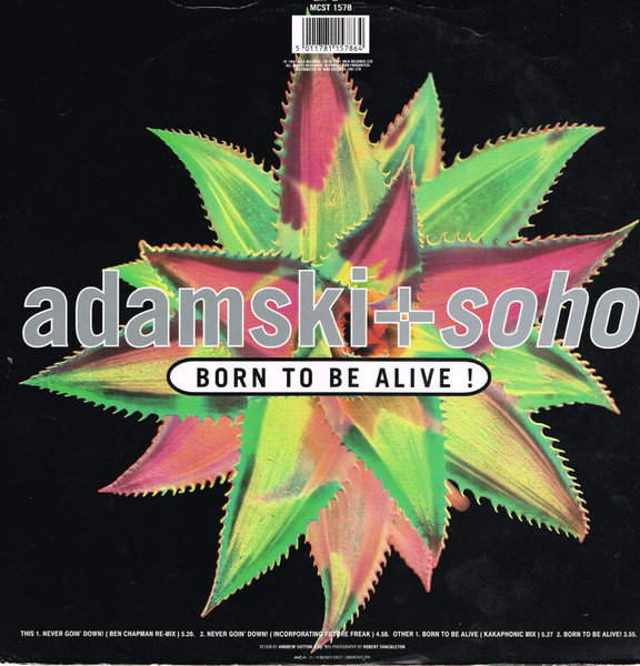 Adamski - Never Goin' Down! / Born To Be Alive! - Used Vinyl Record 1 image 2