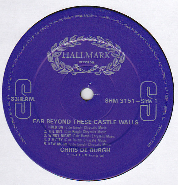 Chris de Burgh - Far Beyond These Castle Walls - Used Vinyl Record image 3