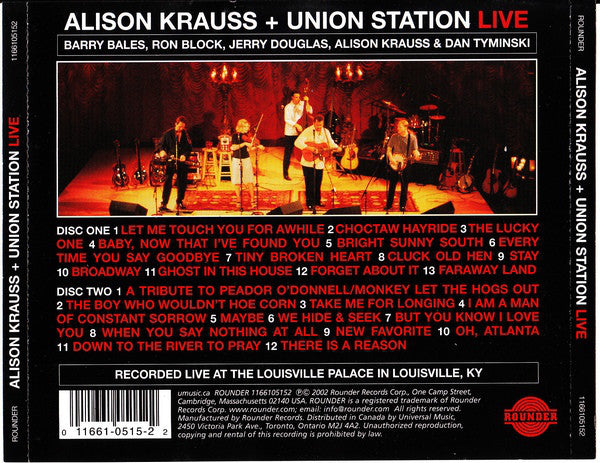 Alison Krauss & Unio - Live - CD image 4