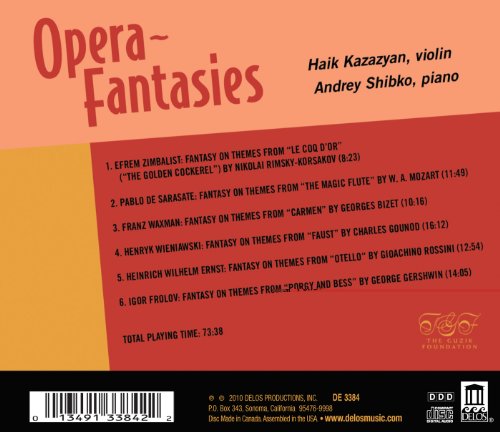 Efrem Zimbalist - Opera Fantasies - CD image 2