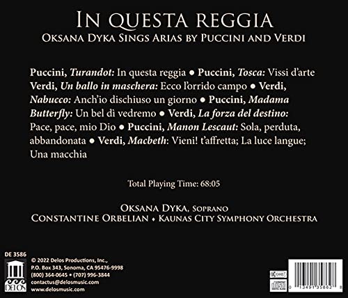 PUCCINI / DYKA / ORB - IN QUESTA REGGIA - CD image 2