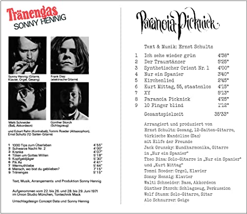 Sonny Hennig - Tränengas / Paranoia Picknick - CD image 4