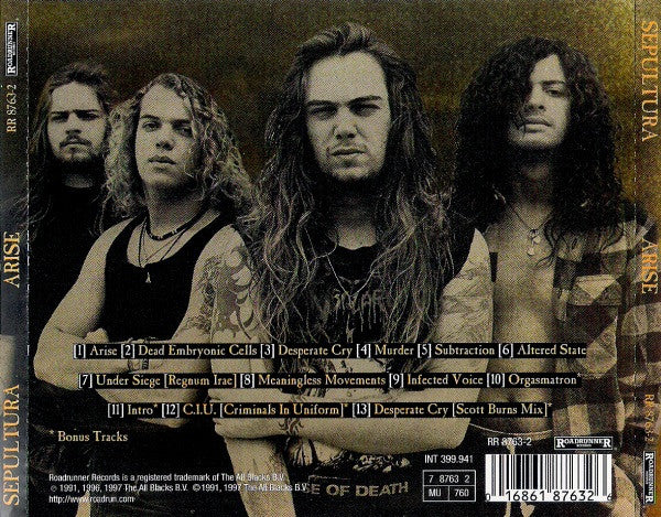 Sepultura - Arise - CD image 1