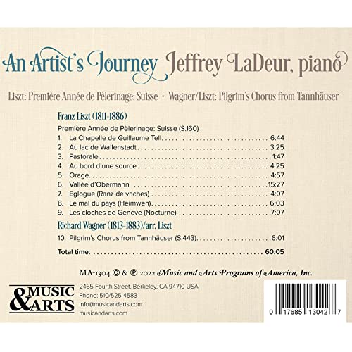 LISZT / LADEUR - AN ARTIST'S JOURNEY - CD image 2