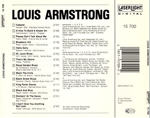 Louis Armstrong - Used CD image 2
