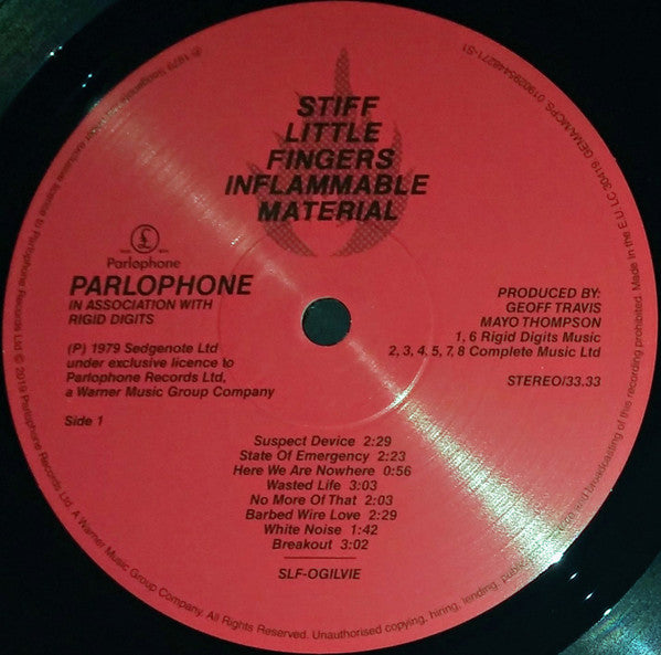 Stiff Little Fingers - Inflammable Material - Vinyl Record image 2