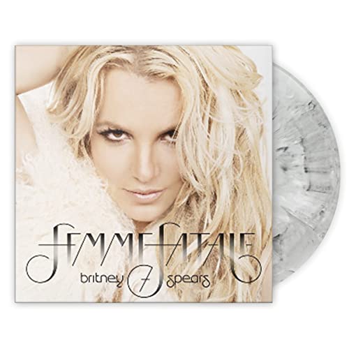 Britney Spears - Femme Fatale Light Grey Marble LP  (PREORDER FOR RELEA image 1