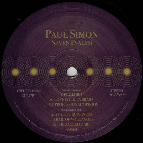 Paul Simon - Seven Psalms - Vinyl Record 12" Album image 3
