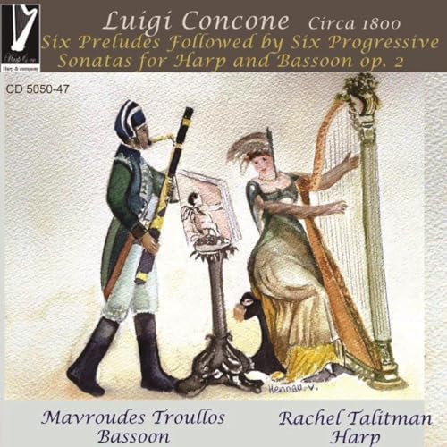 Concone Luigi: Six Preludes followed by Six Progressive Sonatas for Harp image 1