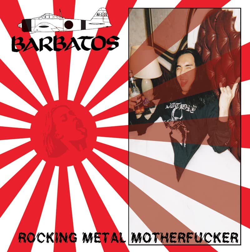 BARBATOS - ROCKING METAL MOTHERFUCKER (RED+WHITE PIN WHEEL) - Vinyl Rec image 1