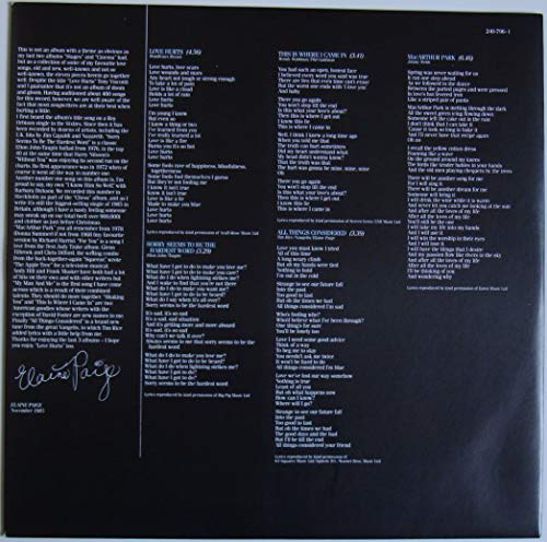 Elaine Paige - Love Hurts - Used Vinyl Record image 4