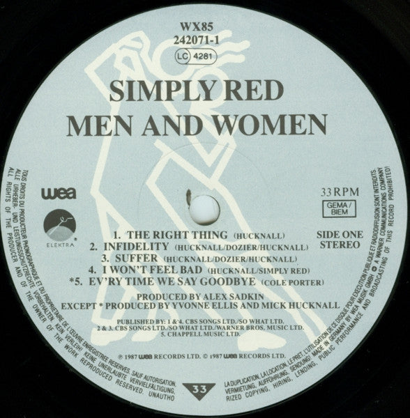 Simply Red - Men And Women - Used Vinyl Record image 3
