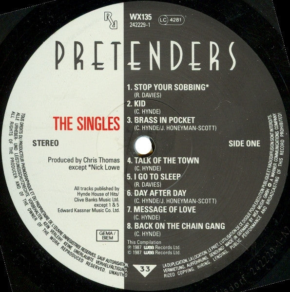Pretenders - Singles - Used Vinyl Record image 3