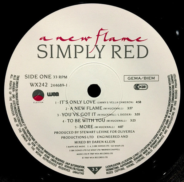 Simply Red - A New Flame - Used Vinyl Record image 3