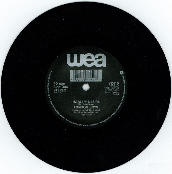 London Boys - Harlem Desire - Used Vinyl Record 7" image 3