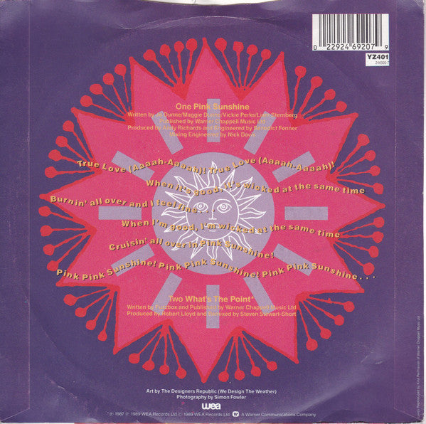 We've Got A Fuzzbox - Pink Sunshine - Used Vinyl Record 7" image 2