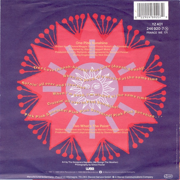 We've Got A Fuzzbox - Pink Sunshine - Used Vinyl Record 7" image 6
