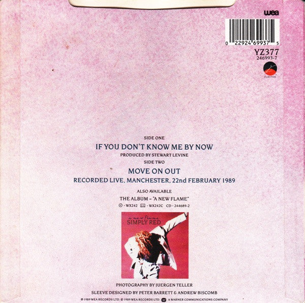 Simply Red - If You Don't Know Me By Now - Used Vinyl Record 7" image 2