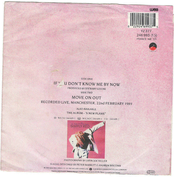 Simply Red - If You Don't Know Me By Now - Used Vinyl Record 7" image 6