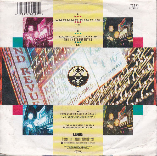 London Boys - London Nights - Used Vinyl Record 7" image 2