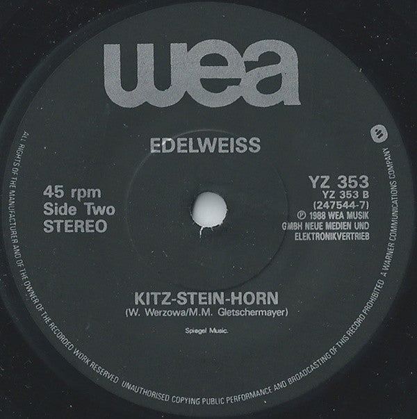 Edelweiss - Bring Me - Used Vinyl Record 7" image 4