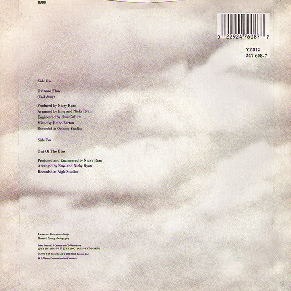 Enya - Orinoco Flow (Sail Away) - Used Vinyl Record 7" image 2