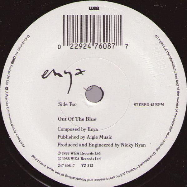 Enya - Orinoco Flow (Sail Away) - Used Vinyl Record 7" image 4
