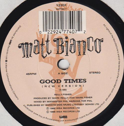 Matt Bianco - Good Times - Used Vinyl Record 7" image 7