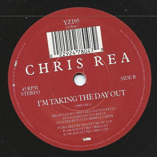 Chris Rea - On The Beach (Summer '88) - Used Vinyl Record 7" image 4
