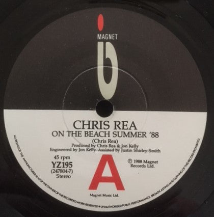 Chris Rea - On The Beach (Summer '88) - Used Vinyl Record 7" image 7