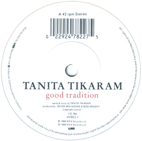 Tanita Tikaram - Good Tradition - Used Vinyl Record 7" image 7