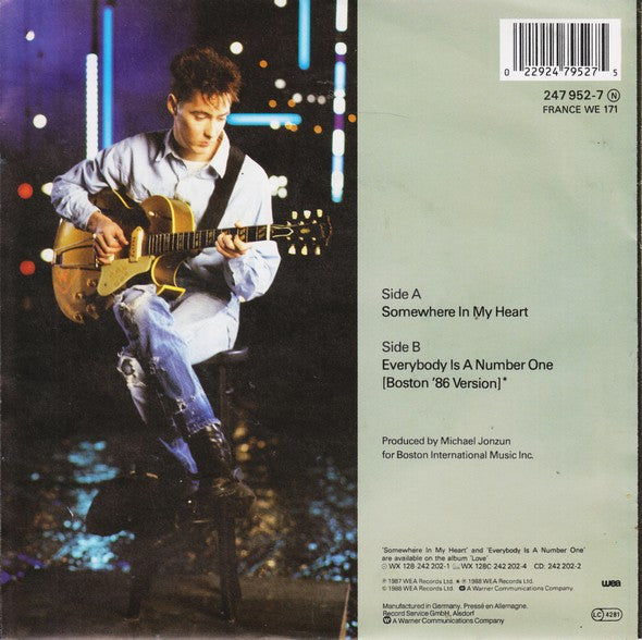 Aztec Camera - Somewhere In My Heart - Used Vinyl Record 7" image 2
