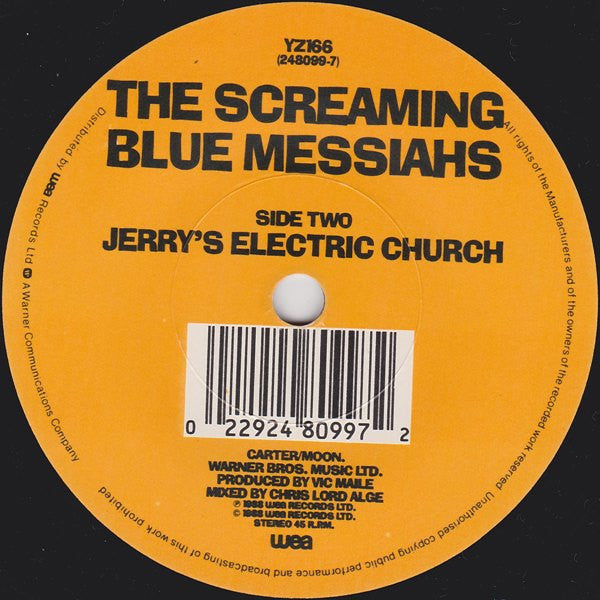 Screaming Blue Messi - I Wanna Be A Flintstone - Used Vinyl Record 7" image 8