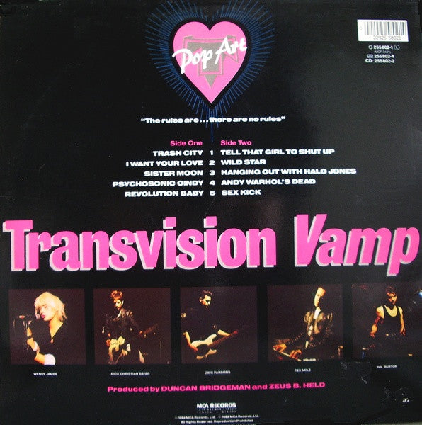 Transvision Vamp - Pop Art - Used Vinyl Record image 2