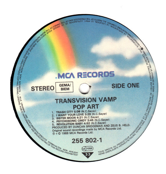 Transvision Vamp - Pop Art - Used Vinyl Record image 3