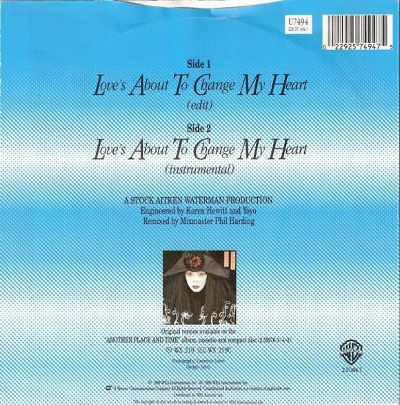 Donna Summer - Love's About To Change My Heart - Used Vinyl Record 7" image 6