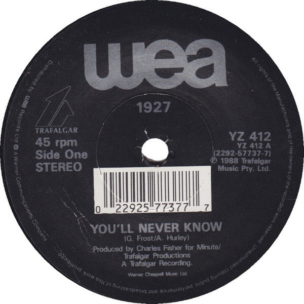 1927 - You'll Never Know - Used Vinyl Record 7" image 7